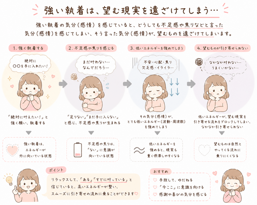 alt="引き寄せの法則を分かりやすく説明するイラスト"